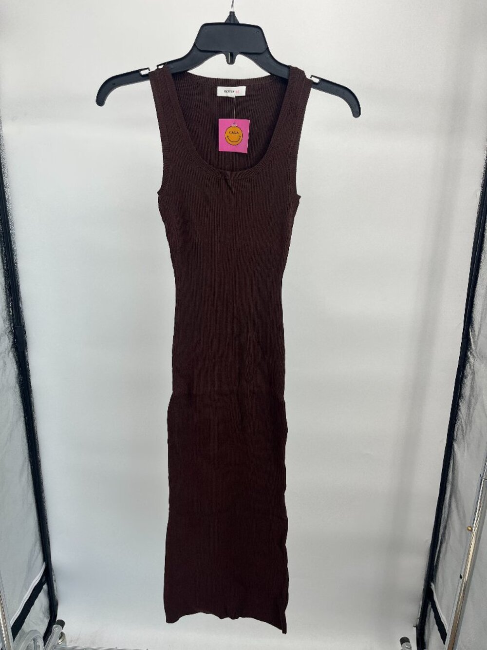 Women’s Dress - Better Be by Dressed in LALA Brown Ribbed Maxi